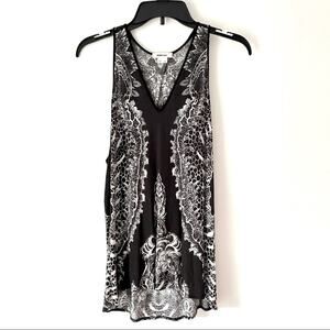 Helmut Lang Black White Print Tank Top small